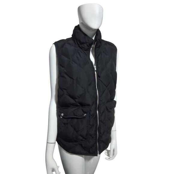 Woolrich Women's Large Quilted Black Down Gorpcore Outwear Western Puffer Vest - Picture 4 of 13